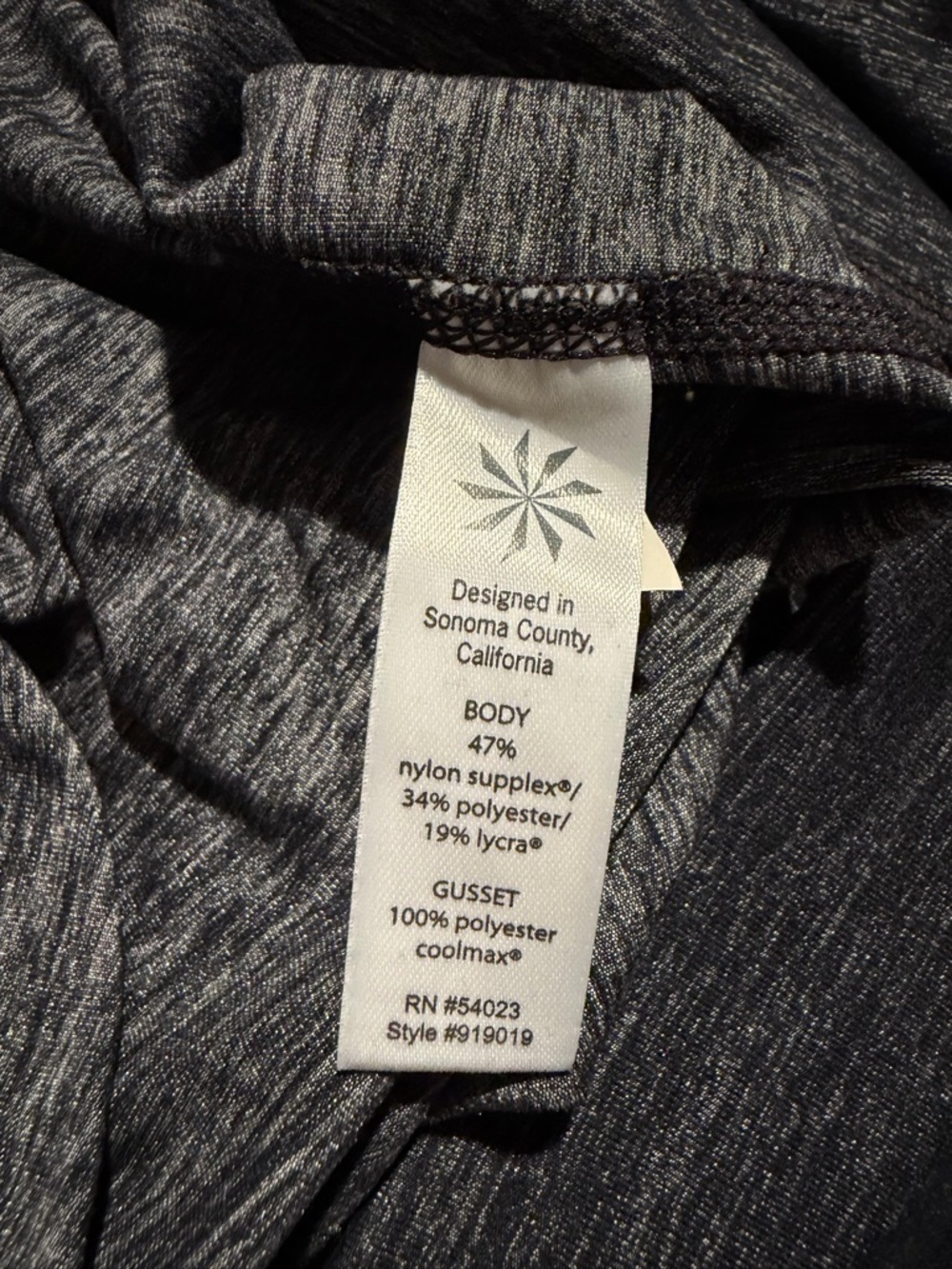 Athleta Odyssey Chaturanga‎ Gray Shimmer Legging Tights Large Tall - Picture 7 of 7